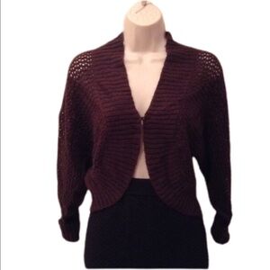𝅺ANN TAYLOR LOFT Chocolate Brown Open Cardigan NWT! Size S/P